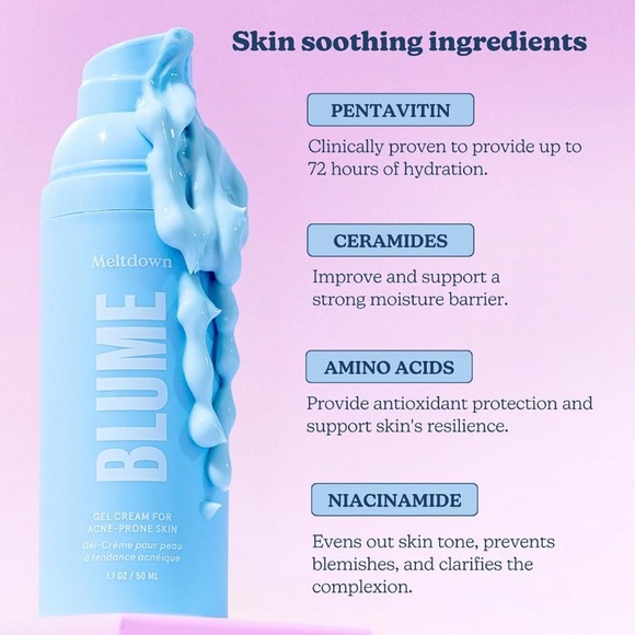 NWT 🩵 Blume Meltdown Gel Cream for Acne-Prone Skin NEW WITH BOX! - Picture 5 of 6